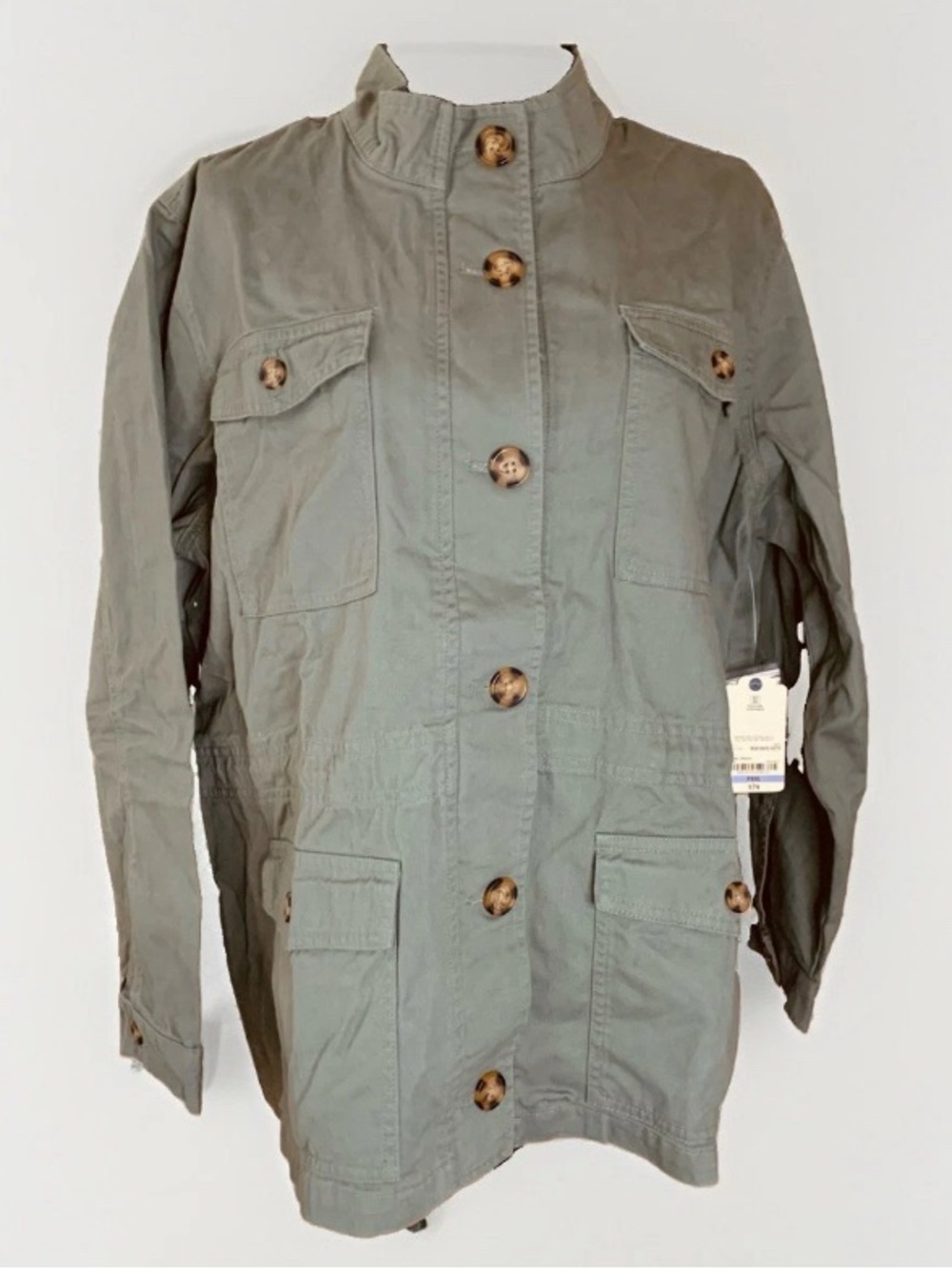 NWT St. John's Bay Anorak khaki Fall Utility Field Jacket gorpcore layering